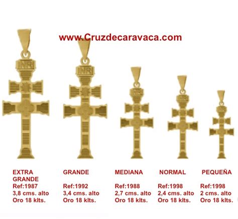 CRUZ DE CARAVACA DE ORO 18 KLTS GRABADO A LASER A DOS CARAS