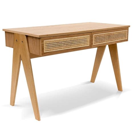 Vilano Wooden Home Office Desk, 120cm, Natural