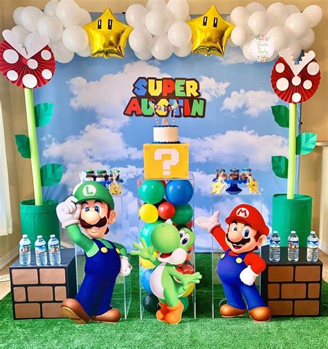 an image of a birthday party with mario and luigi