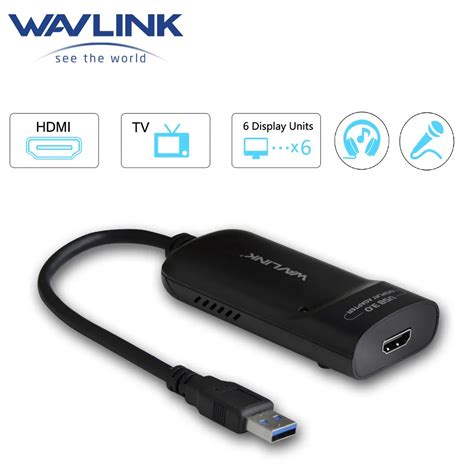 Wavlink Adaptador Usb A Hdmi Para M Ltiples Monitores Tarjeta De