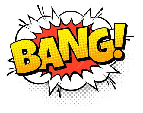 premium vector bang sound effect  vintage comic style pop art