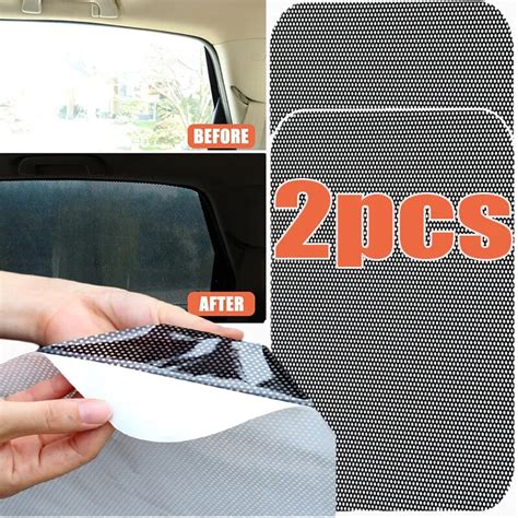 Pcs Diy Car Stickers Sun Shades Sun Protection Window Cover Black Pvc