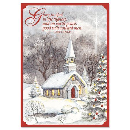 Snowy Church Religious Christmas Cards | Current Catalog