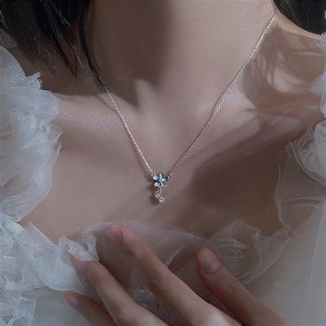 Clavicle Flowers Necklace Etsy