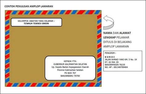 Contoh Sampul Surat Lamaran Kerja Caribes Net - Riset