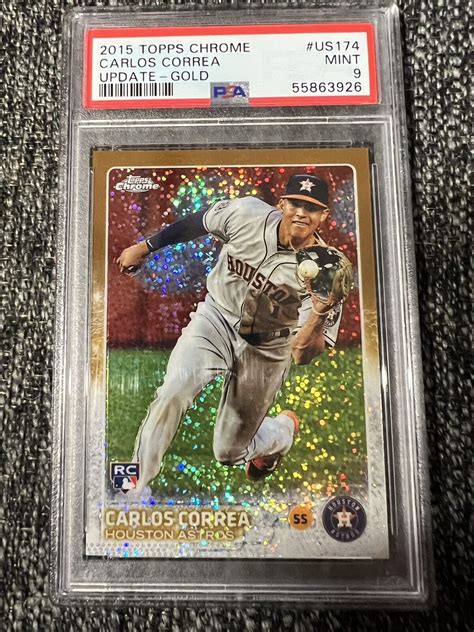 Carlos Correa Topps Chrome Update Us Gold Refractor Psa