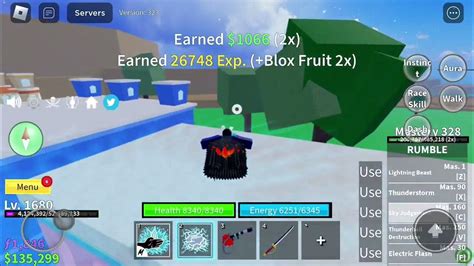 Fully Awakened Rumble Roblox Blox Fruits Youtube