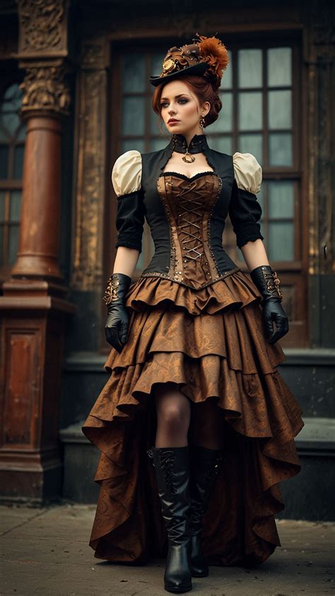 Steampunk Femme Reine De L Invention In Steampunk Dress