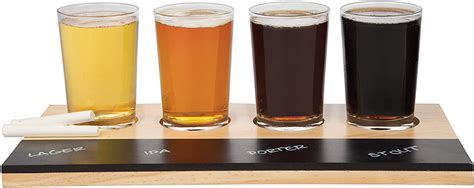 Deco Beer Tasting Flight Sampler Set Four 6 Oz Pilsner