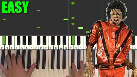 Michael Jackson Thriller Easy Piano Tutorial Lesson Youtube