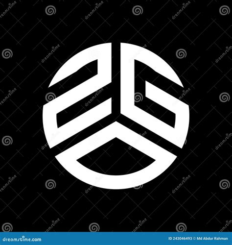 ZGO Letter Logo Design on Black Background. ZGO Creative Initials ...