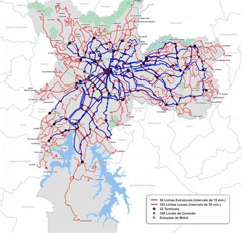 Terminais De ônibus Do Estado De São Paulo Mapa Mapa Dos Terminais De