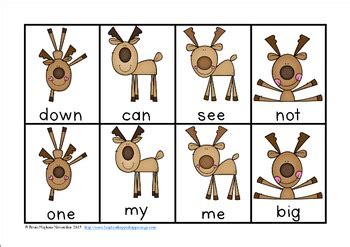 Sight Word Game Literacy Center With Reindeer Theme By Brian Hopkins