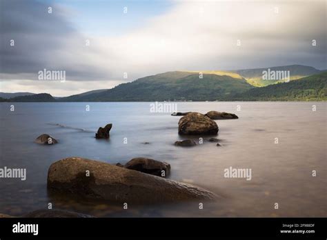 The Scottish Lochs At Sunrise Stock Photo Alamy