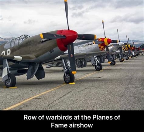 Row Of Warbirds At The Planes Of Fame Airshow Row Of Warbirds At The