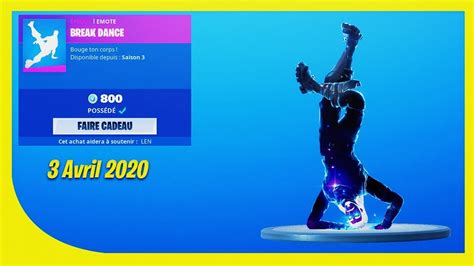 BOUTIQUE FORTNITE Du 3 Avril 2020 ITEM SHOP April 3 2020 YouTube