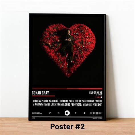 Conan Gray Poster Conan Gray Print Superache Album Poster Conan Gray