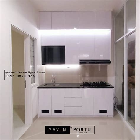 Kitchen Set Minimalis Putih Cluster Kiara Payung Larangan Utara