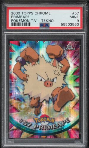 Psa Mint Tekno Primeape Topps Chrome Series Holo Pokemon Card