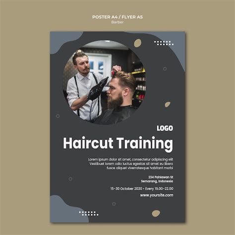 Mod Le D Affiche De Salon De Coiffure Psd Gratuite