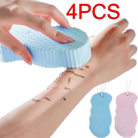 4pcs Ultra Soft Bath Sponge For Shower Dead Skin Scrubber Super Soft