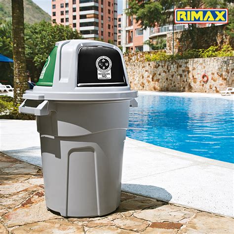 Basurero 100L 3 Div Negro Blanco Verde 12205 Xp RIMAX La Súper Económica