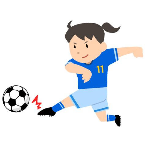 女子サッカー選手のフリーイラスト素材 無料のイラスト素材 タダ絵