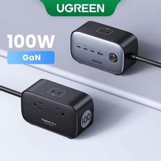 Ugreen W Extension Outlet Socket Fast Gan Desktop Charger Power