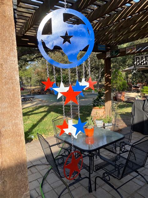 Texas Wind Chimes Texas Decor Outdoor Decor Etsy