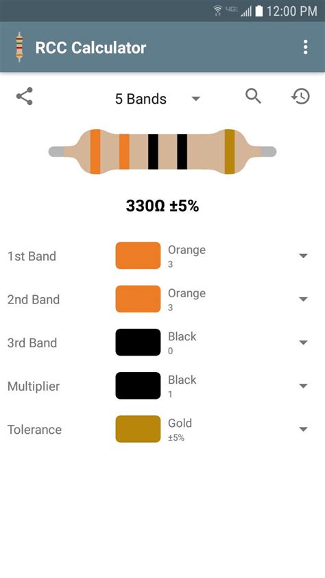 Resistor color code calculator for Android - APK Download