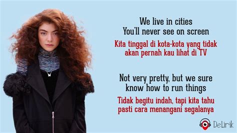 Team Lorde Lirik Lagu Terjemahan Tiktok We Live In Cities Youll