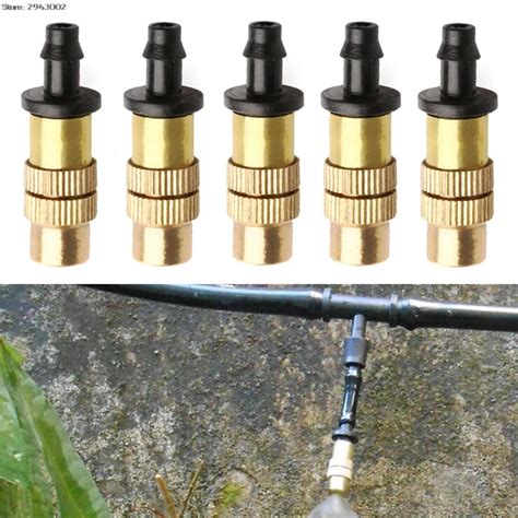 5Pcs Set Adjustable Brass Misting Nozzle Gardening Watering Spray