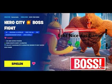 Fortnite Hero City Boss Fight PvP Mit Krassen God Mode