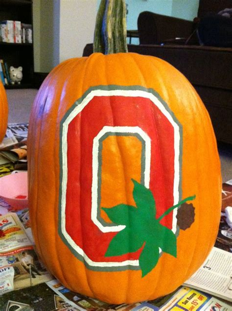 Ohio State pumpkin! | Ohio state crafts, Ohio buckeyes, Buckeye crafts