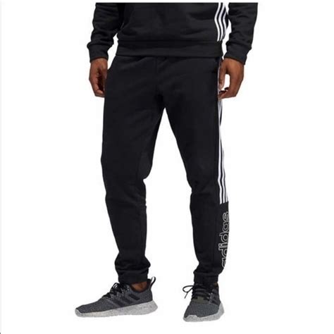 Adidas Mens Classic 3 Stripes Joggers Pants Fleece L Gem