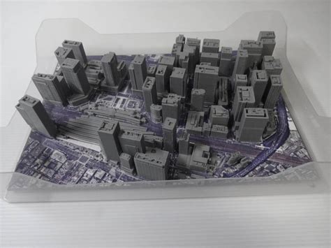 東京駅 大手町 3d都市データを活用した都市模型 透明ケース付 購入