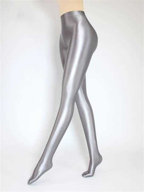 Satin Glänzende Lycra Glossy Opak Pantyhose Shiny Wet Look Etsy