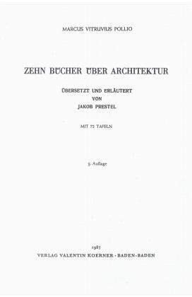 Vitruv Zehn B Cher Ber Architektur Von Marcus Vitruvius Pollio Bei