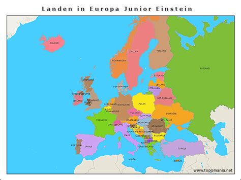 Topografie Landen In Europa Junior Einstein Topomania Net