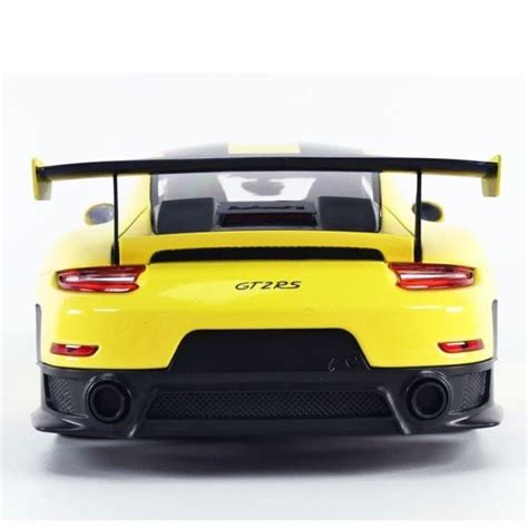 Miniatura Carro Porsche 911 991 2 GT2 RS 2018 Amarelo 1 18