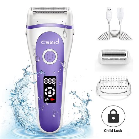 Cshid Women Electric Shaver 3 IN 1 Painless Lady Razor Waterproof Wet