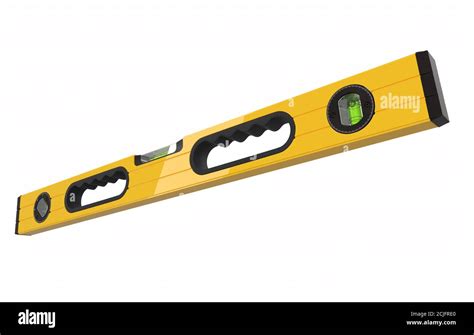 Building Spirit Level Tool Isolated On White With Clipping Path Stock