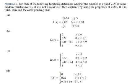 Solved Problem 1 For Each Of The Following Functions