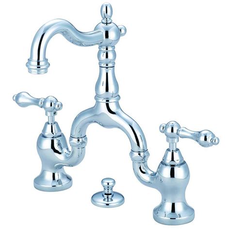 Kingston Brass Victorian 8 In Widespread 2 Handle High Arc Bridge Bathroom Faucet In Polished