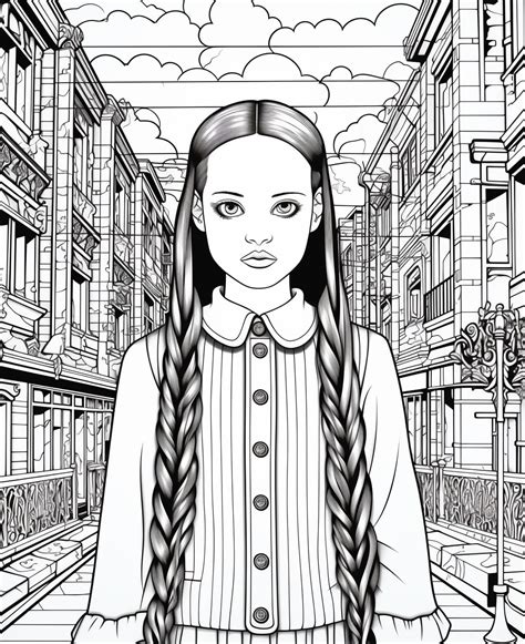 Wednesday Addams Ultimate Coloring Adventure Free Printable Coloring