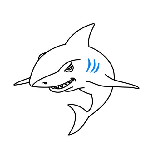 Desenho De Tubarão Fácil - Como Desenhar Um Tubarao De Desenho Animado Tubarao Desenho Imagens