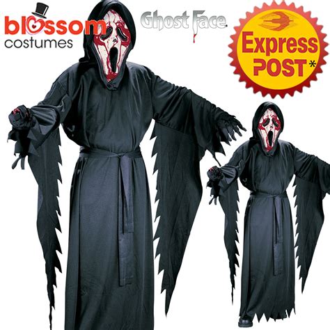 Ck1057 Boys Child Bleeding Ghost Face Halloween Scream Scary Costume