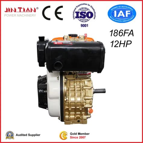 High Quality 186fa 10hp Single Cylinder Air Cooled Spline Shaft