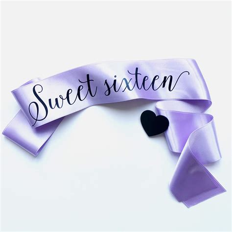 Sweet Sixteen Sash Custom Birthday Sash Lilac Sash 16th - Etsy