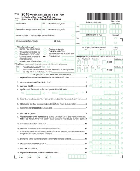 Irs Tax Form Format 57 Examples Free Download Template Example Porn